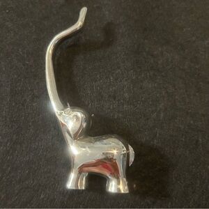 Vintage Silver Elephant Figurine ring holder.